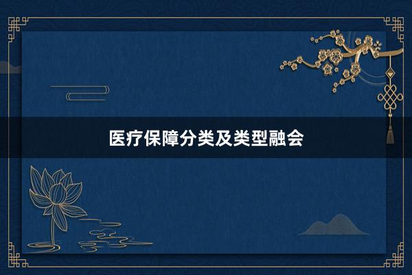 医疗保障分类及类型融会